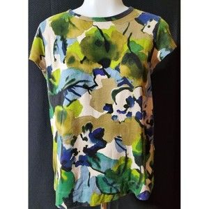 𝅺Simply Vera VeraWang Watercolor Shirt Top Size S Petite